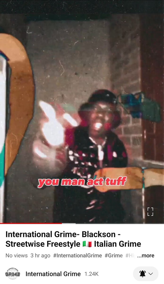 Italian Grime 🇮🇹 
<a href="/Callmeblackson/">CallmeBlackson</a> - Streetwise Freestyle 
Watch Here - youtu.be/hG7wmyYs1sg?si…

#InternationalGrime #ItalianGrime #GrimeMusic
