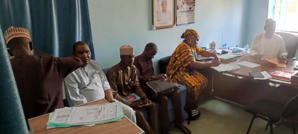 ktwaterboard's tweet photo. The Team of Auditors from FPIU  Abuja for inspection visit to Katsina State Water Board under the NG-SURWASH PROJECT.

Umar Tako
PRO KTSWB https://t.co/aNYAuxxLFw