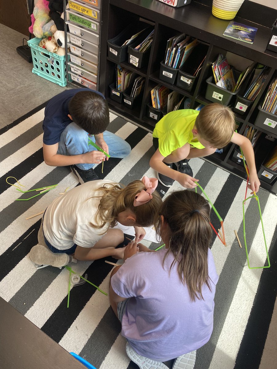Building teamwork or building towers? I vote for BOTH! 2nd graders working hard on learning the importance of building materials. <a href="/hammelem/">Sherry & Paul Hamm Elementary</a> #hammfam #hammheroes