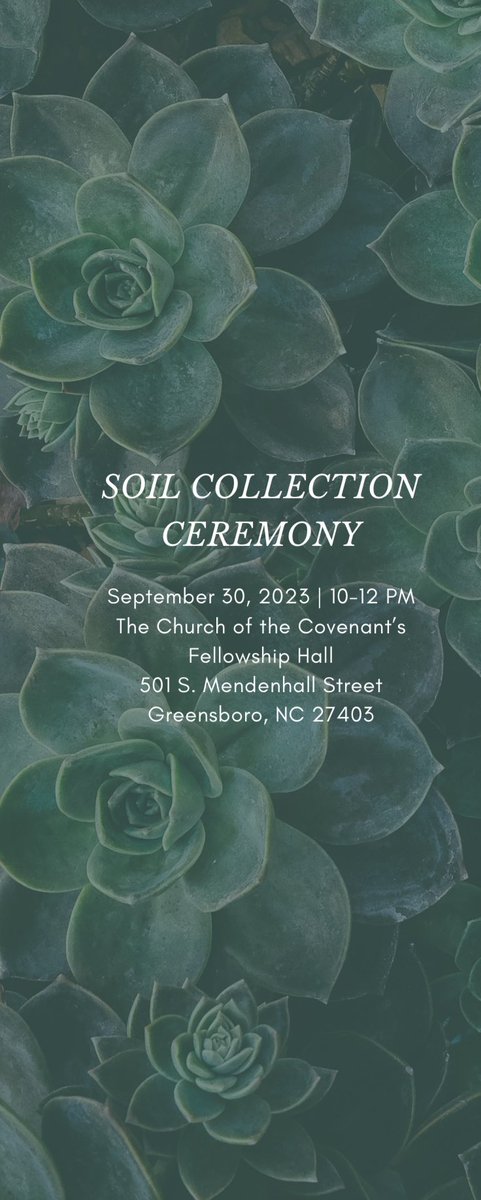 AfAmStudiesUNCG's tweet photo. Please join us next Saturday on September 30th, 2023 at the Soil Collection Ceremony to honor Eugene Hairston with the Equal Justice Initiative  of Montgomery, Alabama and the Guilford County Remembrance Project. This event is open to all community members! https://t.co/FESojck20D