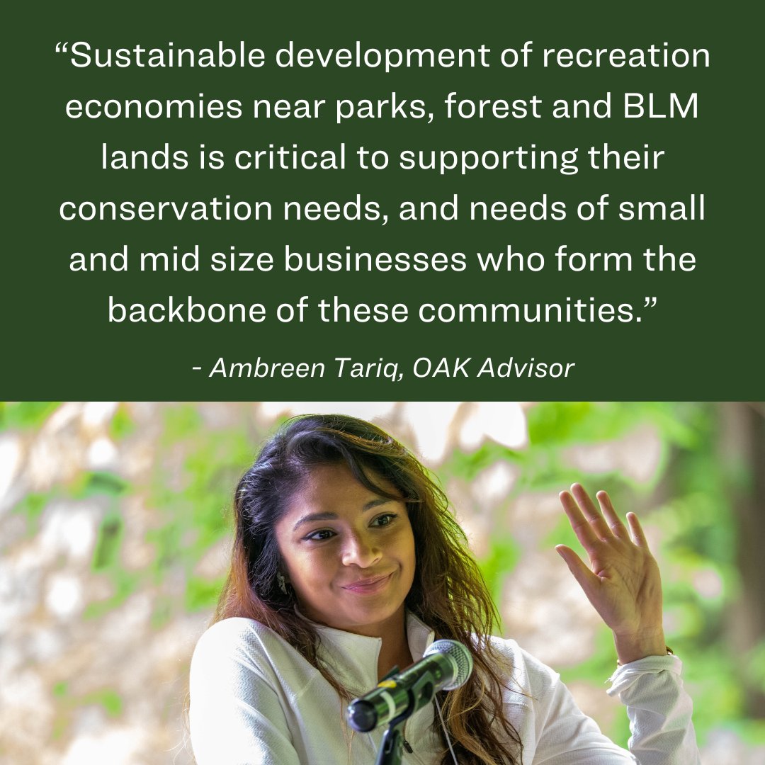 “Sustainable development of recreation economies near parks, forest and BLM lands is critical to supporting their conservation needs, and needs of small and mid size businesses who form the backbone of these communities.”