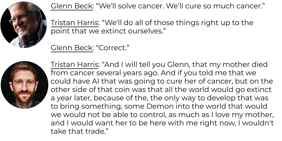 DrTechlash's tweet image. In an era when sensationalism dominates our #AI discourse, we get this mind-blowing 🤯 exchange between Tristan Harris &amp;amp; Glenn Beck:

1/3