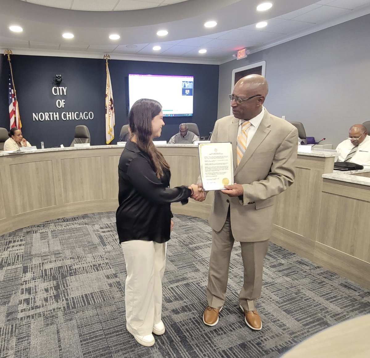 NSuburbanLegal's tweet image. Thank you to the City of North Chicago for recognizing October as Domestic Violence Awareness Month. Your proclamation and partnership is a strong statement to victims of domestic violence that we are all here and ready to help. #DVAM #NoMoreDomesticViolence #NorthChicago