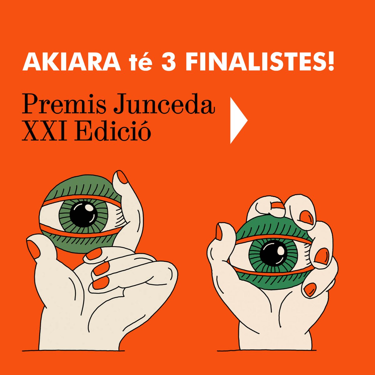 akiarabooks's tweet photo. 🏅Quina alegria tenir 3 llibres #FINALISTES en els #PremisJunceda2023 d'il·lustració!
PER QUÈ TENIM POR? #AnaSender
TEMPS DE HAIKUS #LucianoLozano
JUGUEM A AMAGAR-NOS #VerónicaFabregat
Gràcies, #APIC, per valorar tan bé aquestes 3 obres. I felicitats a tots els finalistes!!! 🎉 https://t.co/gyvse4p9TA