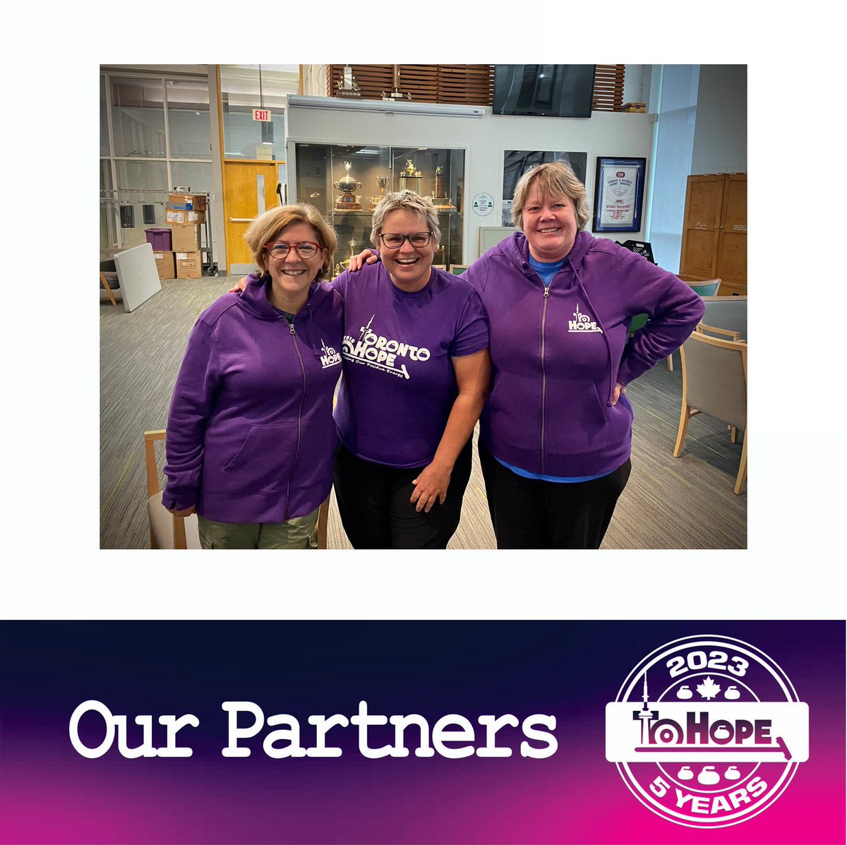We’re so excited to be at <a href="/LeasideCurling/">Leaside Curling Club</a> for this year’s Toronto Hope. Preparations are already underway with Paivi and the Leaside team, and everyone is working hard to ensure our 5th Hope the best one yet. We can’t wait to see you at Leaside on November 4th!
#tohope2023