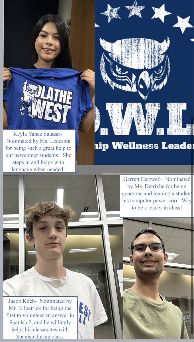 OWLatOW's tweet photo. Our O.W.L. Winners this week! Congrats 
@MaBlackOW @OWNovacekOWLS https://t.co/wPnttK7rSV