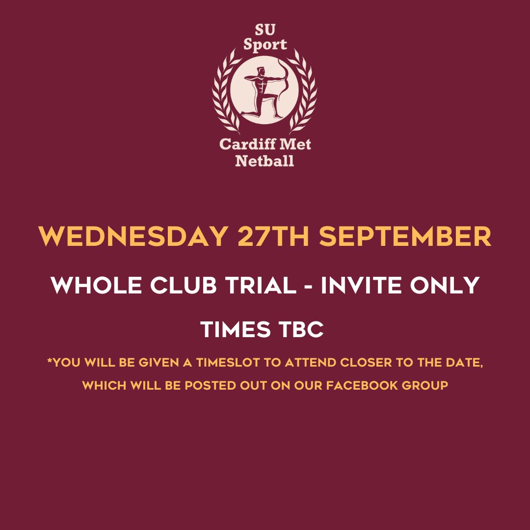 Cardiff Met Netball Club tweet media