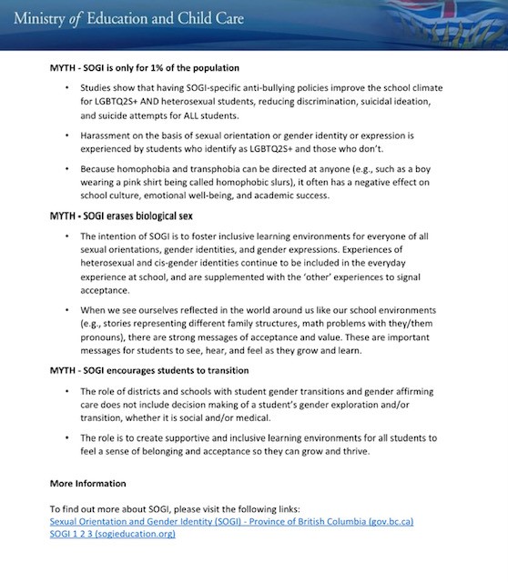 <a href="/elenoresturko/">Elenore Sturko</a> You mean like this document entitled "SOGI-Inclusive Education Myth Busting" that has been available to the public for four years and took me less than 20 seconds to find?