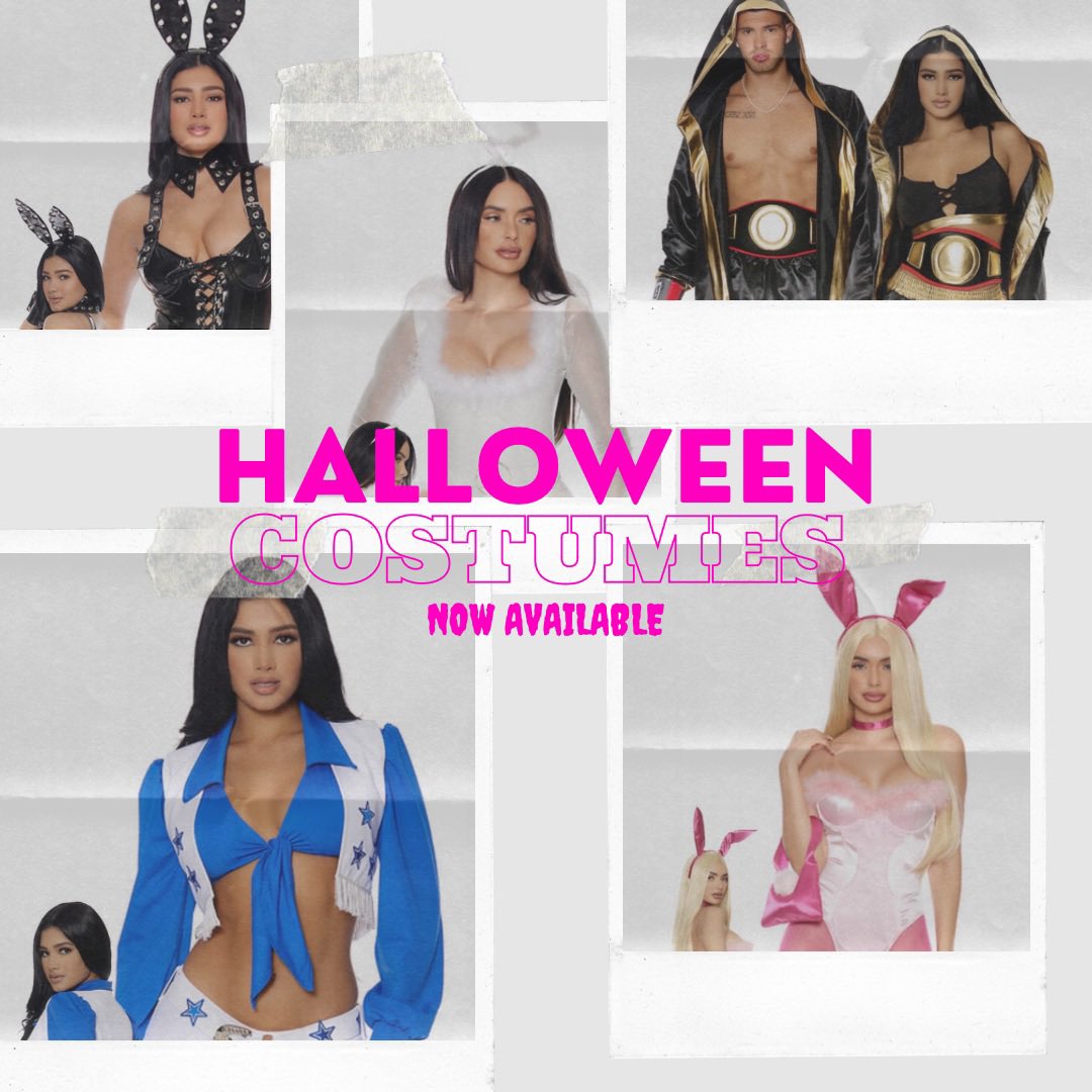 Men’s &amp; women’s costumes now available online &amp; in store👻🎃
Tag your bestie who you’re matching with this year 👇🏼
20% off with code: FALL20 😍

🛍️Shop In Store 📍Midland Park Mall
 (SAME DAY PICKUP AVAILABLE) Or Online at klynnkouture.com