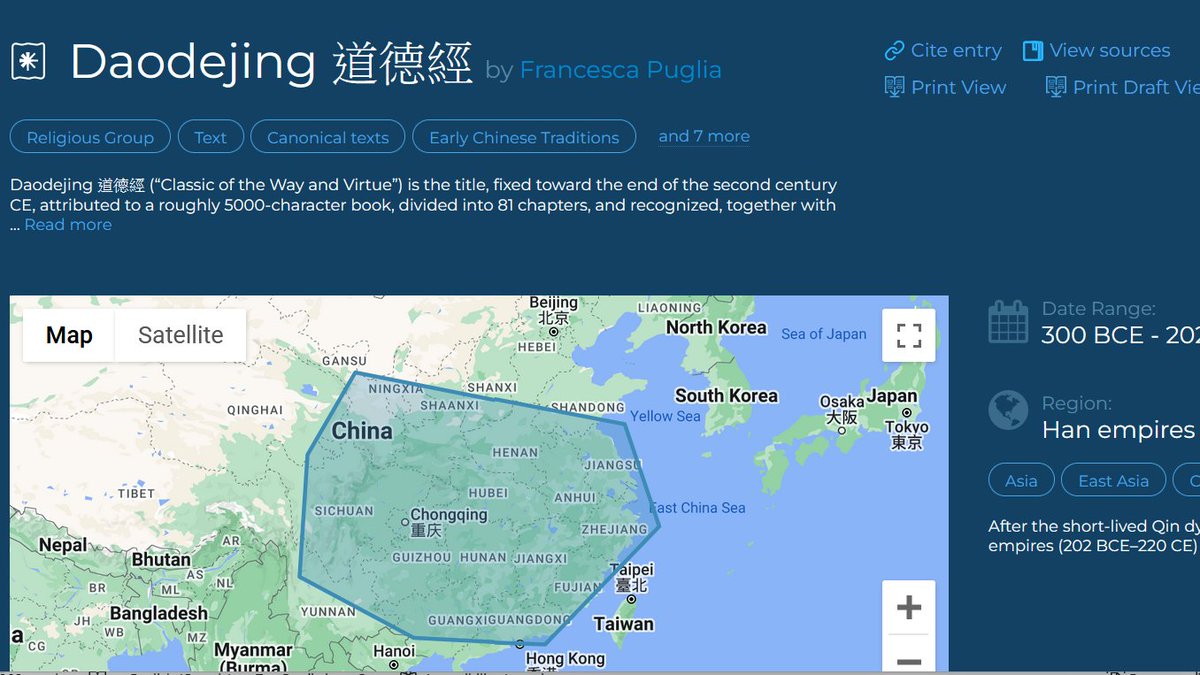 mattjhamm's tweet image. Few texts are as well-known or as compelling in world history as the Daodejing. Get an overview of this incredible text with this superb new entry on the DRH by Francesca Puglia! 

religiondatabase.org/browse/1952