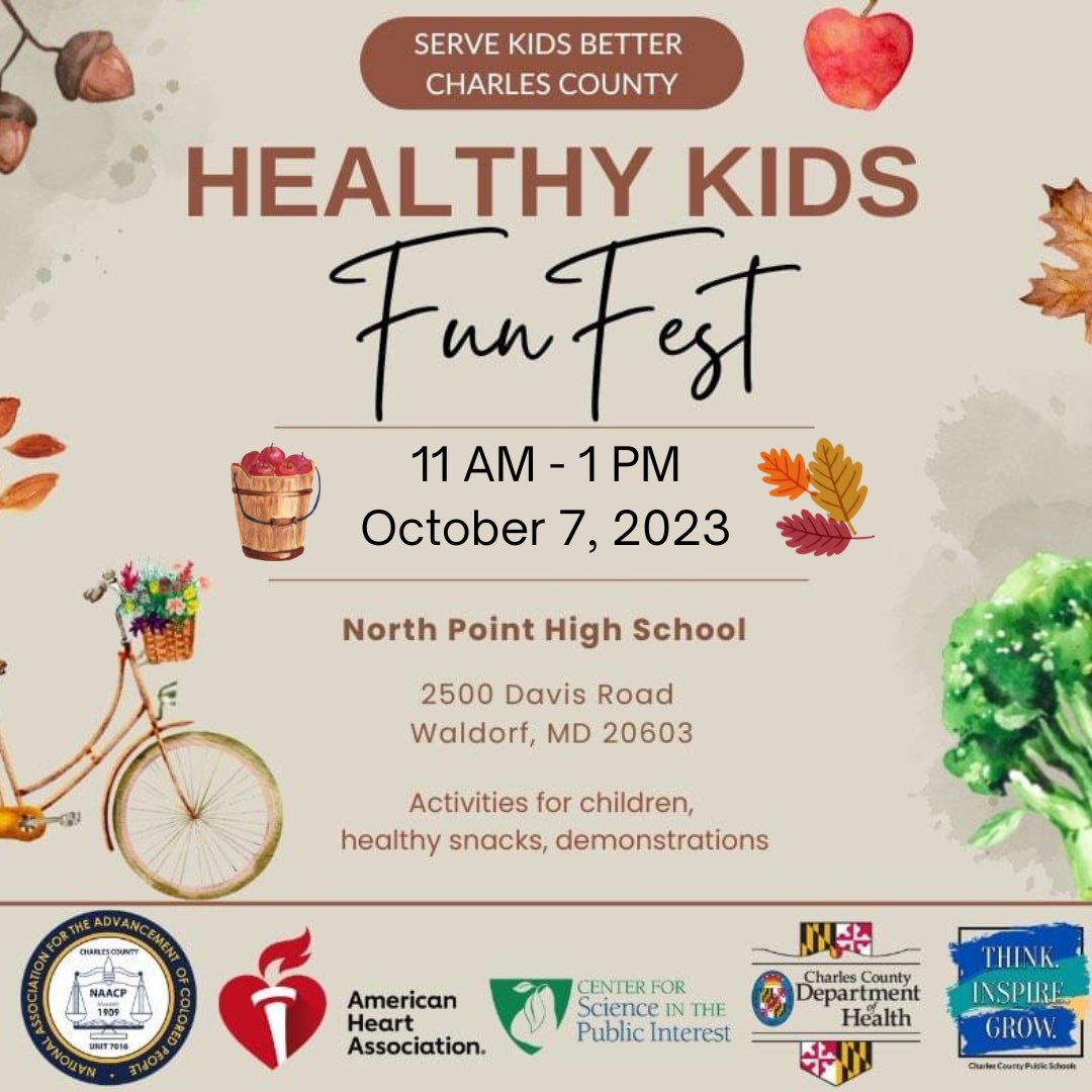 Join us for the Charles County Healthy Kids Fun Fest on October 7th!
