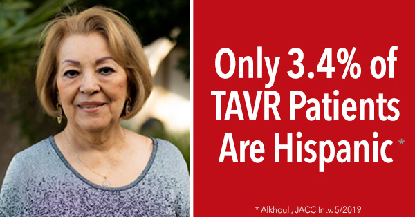 TAVR PATIENT ADVOCACY: Sadly, only 3.4% of #TAVR patients are Hispanic which is significantly lower than white patients undergoing TAVR*? How is @MDT_StructHeart changing this healthcare inequity? Find out at heart-valve-surgery.com/learning/tavr-…. #aorticvalve #HispanicHeritageMonth2023