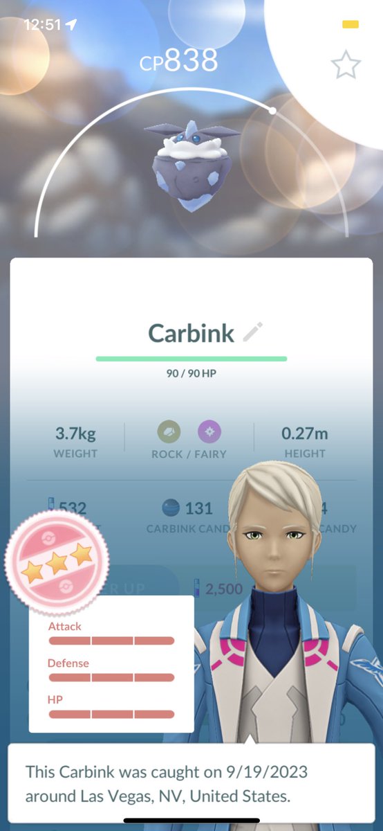 Ohfukno101's tweet photo. Omg 4* Carbink #PokemonGO #PokemonGOApp #Hundo #hundohatch #HundoPokemon #pokedex #PokemonGOhatch https://t.co/kTKbXez4TL