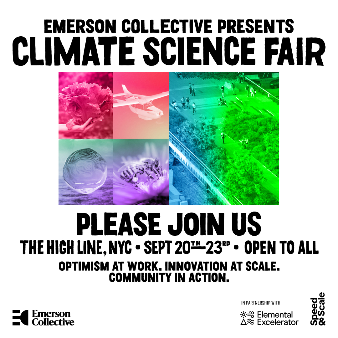 HudsonRiverPark's tweet image. Throughout #ClimateWeekNYC, we’ll be bringing you ways to learn and get involved.

Join us this Wednesday, September 20 through Friday, September 23 on the High Line for @EmCollective’s #ClimateScienceFair.

More info at hudsonriverpark.org/visit/events/