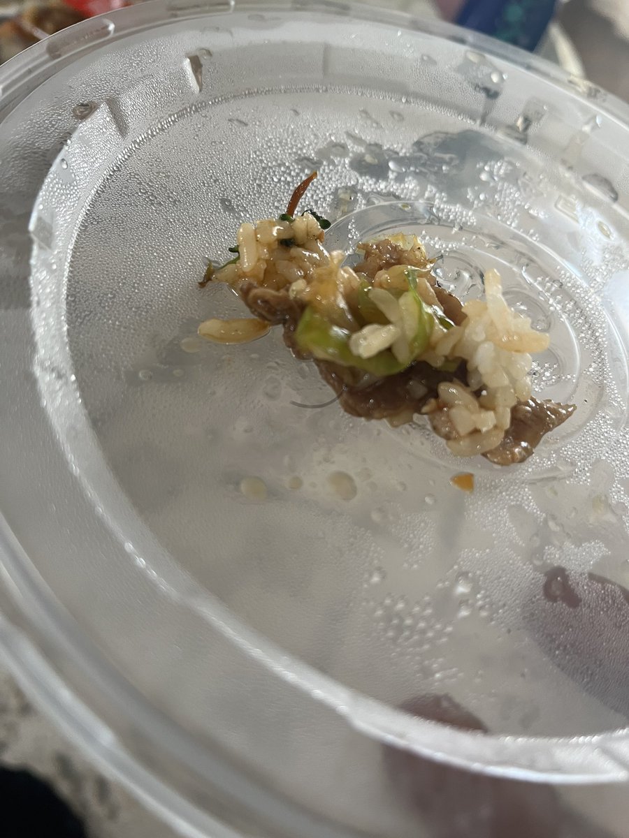 M_Sylvester's tweet photo. @UberEats said that this order isn’t eligible for a refund … I’m sorrrry a health and safety concern and big as hair in food from god knows who isn’t a eligible? I hate Uber eats, time to go to @DoorDash from now on https://t.co/jjuLf6WxjF