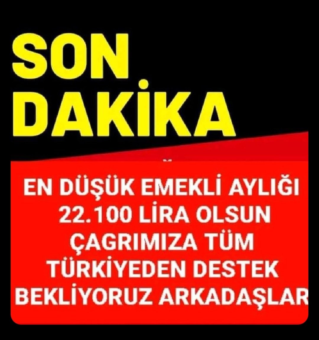 En düşük emekli maaşı 22.100 TL olsun❗✔️❗

#emekli #maaş #zam #seyyanen

<a href="/memetsimsek/">Mehmet Simsek</a> <a href="/isikhanvedat/">Prof. Dr. Vedat Işıkhan</a> <a href="/dbdevletbahceli/">Devlet Bahçeli</a> <a href="/RTErdogan/">Recep Tayyip Erdoğan</a> 
_-_-
20 Eylül Çarşamba altın
Cumhurbaşkanımız Sayın Recep Tayyip Erdoğan Devlet Bahçeli 
#EmekliSusmaHakkınıAra