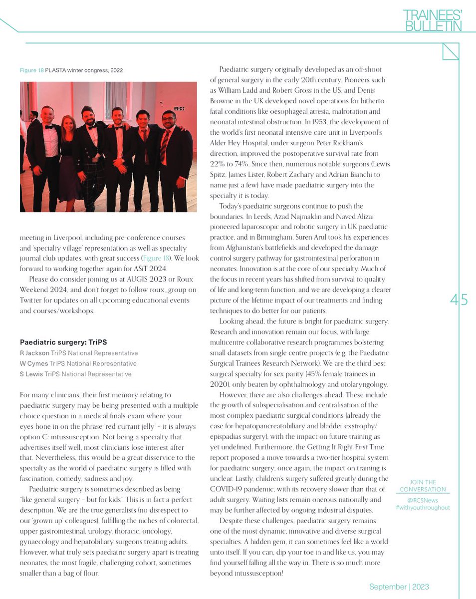Great to be mentioned in the latest <a href="/RCSnews/">The Royal College of Surgeons of England</a> Trainees’ Bulletin! Link below ⬇️ publishing.rcseng.ac.uk/doi/epdf/10.13… <a href="/TriPS_PaedSurg/">TriPS</a> #withyouthroughout