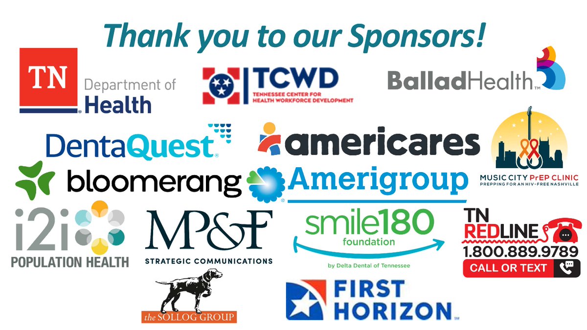 We're still thinking about the TCCN Members we connected with at #TCCNAC23
Thank you sponsors!
@tndepthealth @thesolloggroup @BalladHealth @Americares @DentaQuest @mpfcomm @tnredline @smile180foundation @bloomerangTech @MusicCityPrep @firsthorizonbank  @Amerigroup @i2iPopHealth