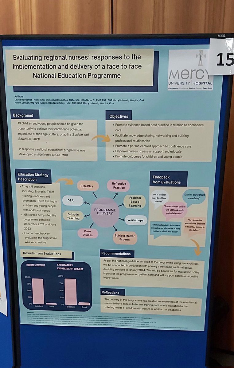 Fantastic day at the #integratedcare2023 conference today, facilitated by @CNMEGalway. Great guest speakers creating a powerful drive for integrated care for the child and family. @saoltagroup Informative poster also presented from @Mercycork @NMPDUCorkKerry.