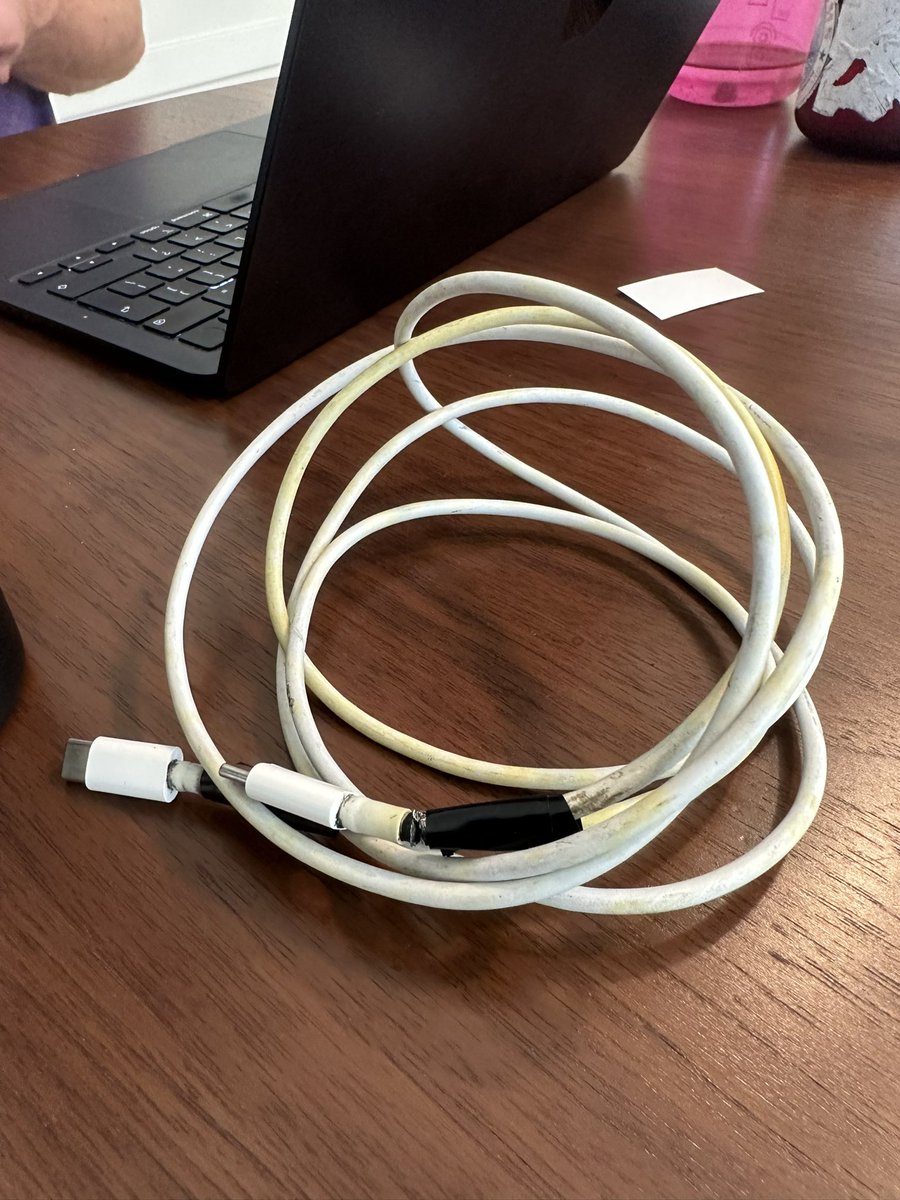 nickscamara_'s tweet image. This my co-founders’ charger. I bought him a new one but he refuses to change it. What should I do?