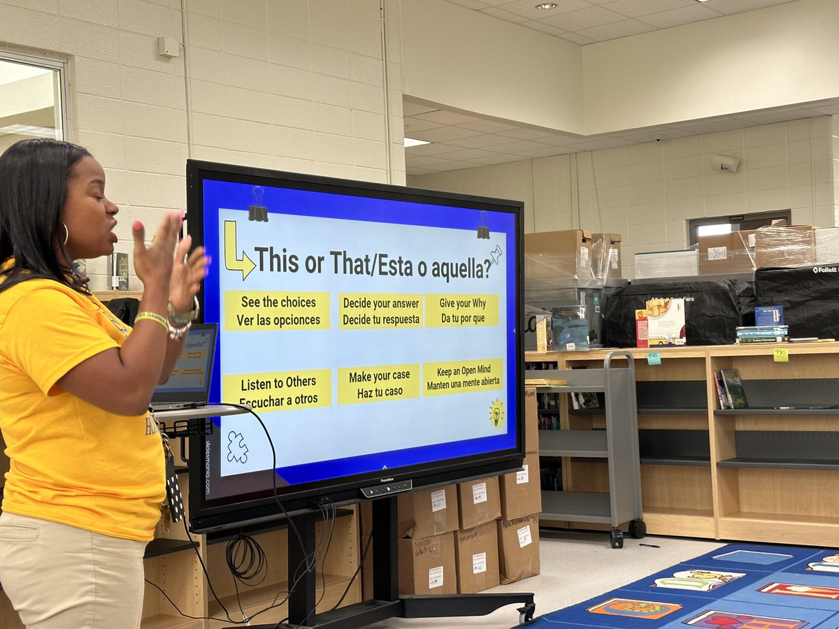 docdrewlovett's tweet photo. Our awesome new AP, @lexology00, is leading an Adult SEL moment with @APSBenteen staff! #thisorthat #funmatters @APSBenteen @PrincessS2003 @MsFree_SC @TheAlishaTorres @pwbrownKMS @SEL_APS @SparkyTeach @Selenaflorence https://t.co/vwoIKIXYeA