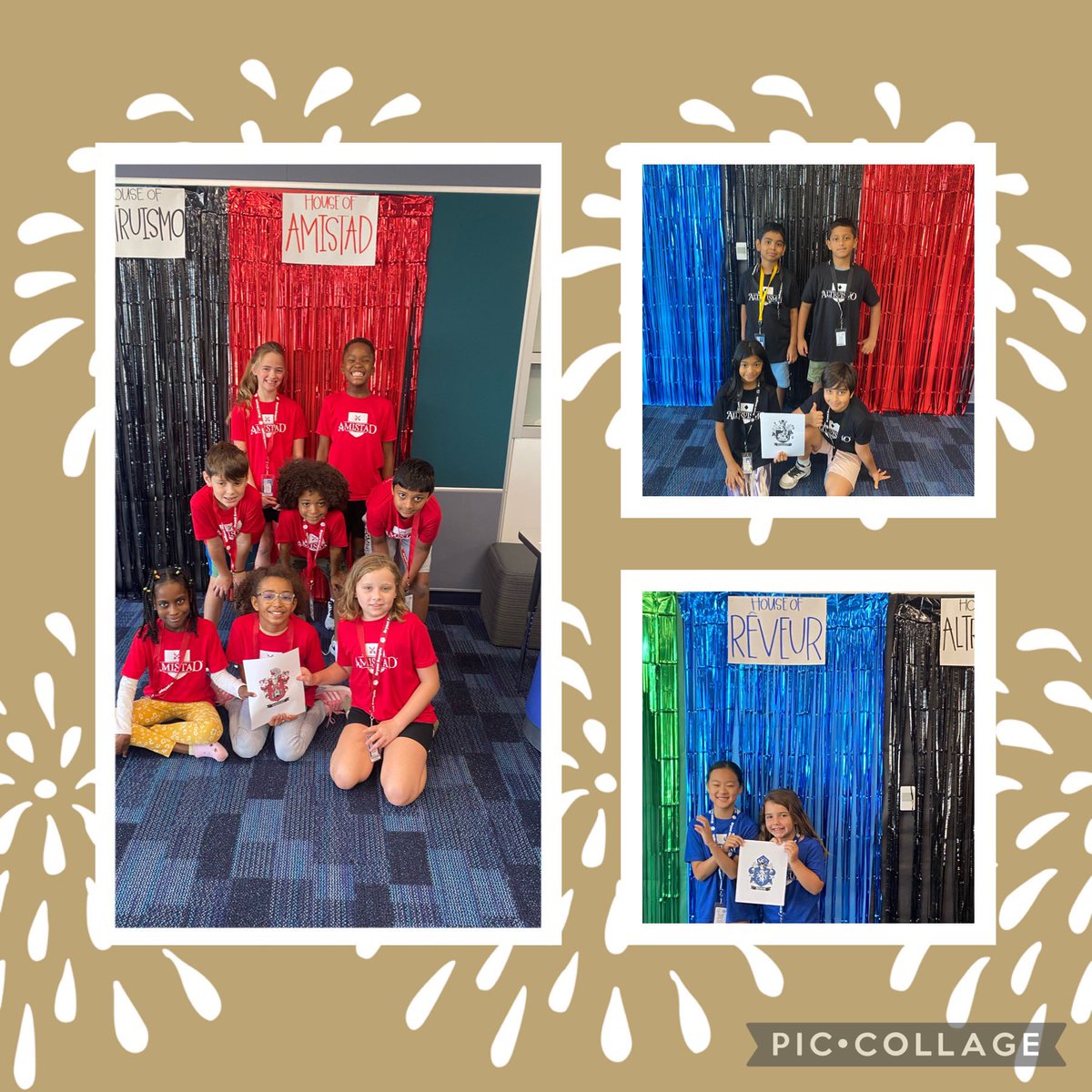 Sorting day was so much fun! We are so excited to officially be sorted! #FourHousesOneBengal #bengalpride <a href="/BryantElem/">Bryant Elementary</a> 💚💙🖤♥️