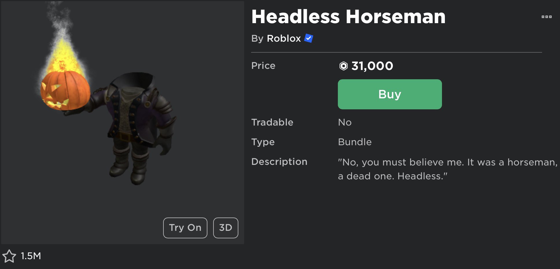 Headless horse man is back : r/roblox