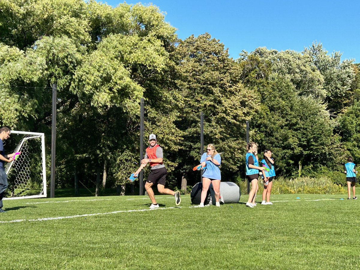 Coach Scalia, Coach Spencer, Coach Hunter, and Coach Reese getting after it in the foam dart game!!!