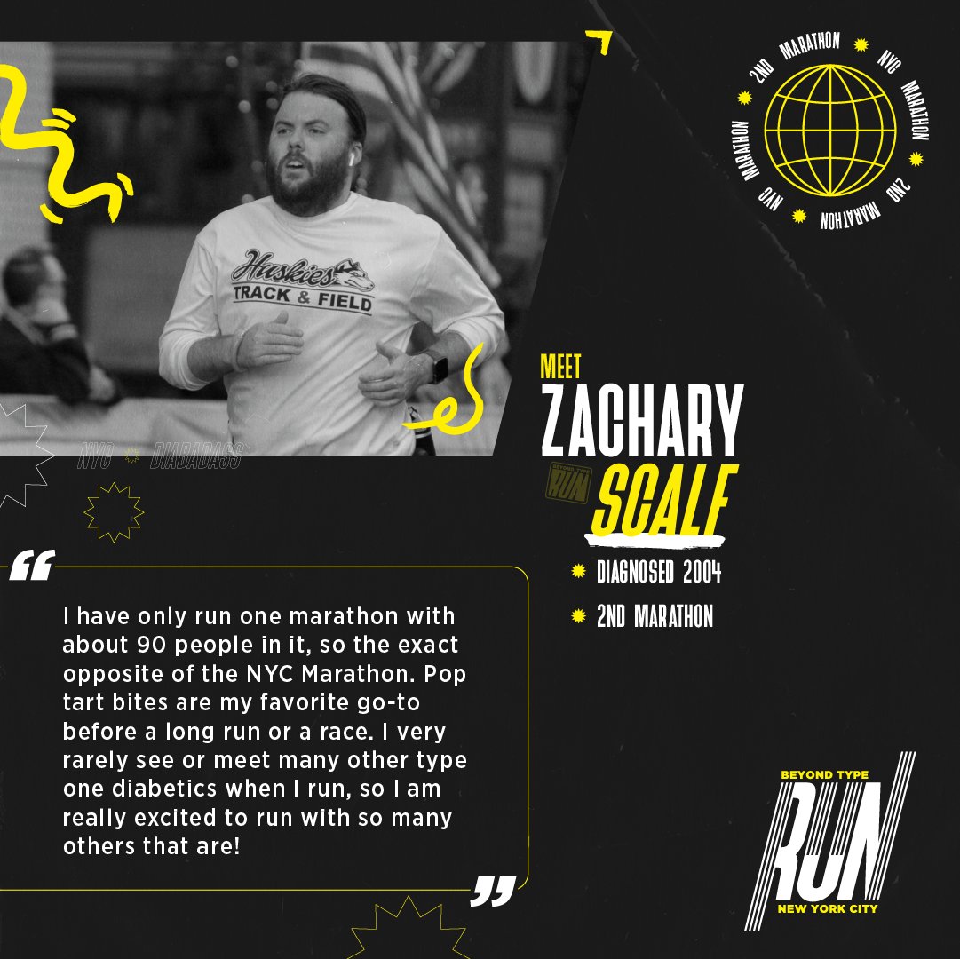 BeyondType1's tweet image. 50 people impacted by diabetes will run the TCS New York City Marathon in November with #BeyondTypeRun! 👟 

Meet Zachary 👋 
Read Zachary&apos;s story here:
bit.ly/3sY2mXl

Thank you @dexcom &amp;amp; @TandemDiabetes for sponsoring the Beyond Type Run team 💙