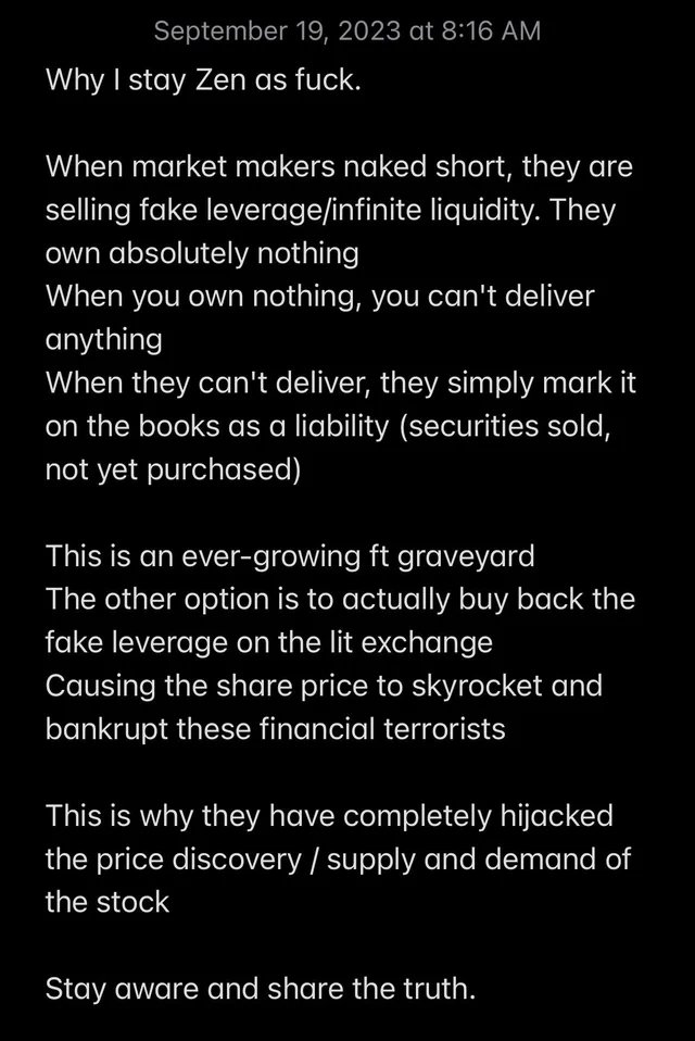 APESMAKECHANGES's tweet photo. Hey SHFs, pig bankers, corrupted MMs.
I and my kids can hodl longer than you can stay solvent.
#MOASS is coming!
$AMC $APE $GME #AMC #APE #GME
#AMCNEVERLEAVING #AMCNOTLEAVING
#KenGriffinLied #KenGriffinLiedUnderOath
#SECScandal #FINRAScandal #DTCCScandal
#FTDs #FTDs #FTDs https://t.co/HfNz7H9tl8
