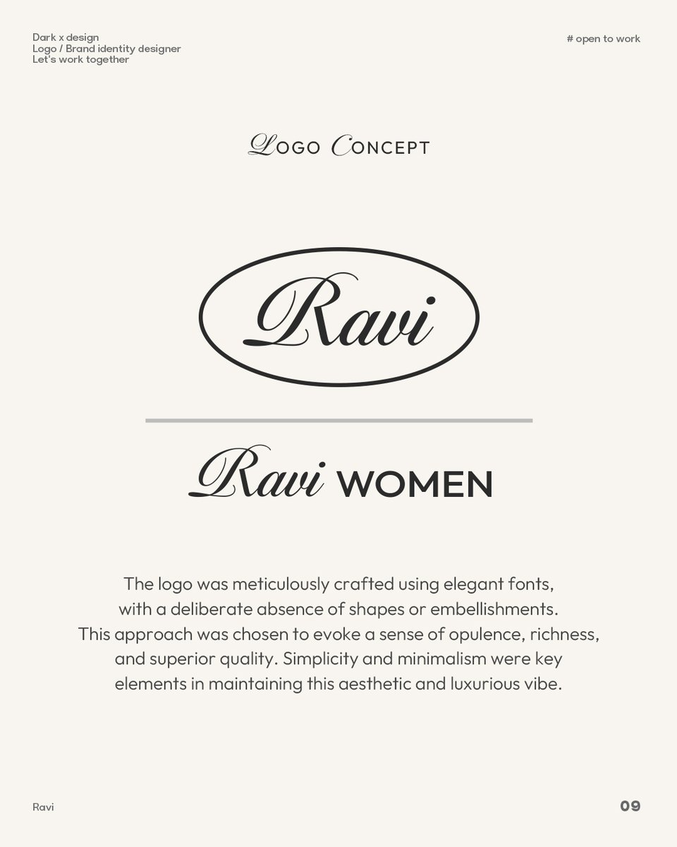 darkxdesign's tweet photo. Ravi" Logo design and brand identity
To see the full project: https://t.co/bVh5y1NfIy

To bring your brand to the forefront, contact us via:

Whatsapp: +212718279949

#Logotype #LogoDesign #brandidentity #cosmeticlogo #packagingdesign #Brandingdesign #typography #graphicdesigner https://t.co/EcjzpP1Fgx