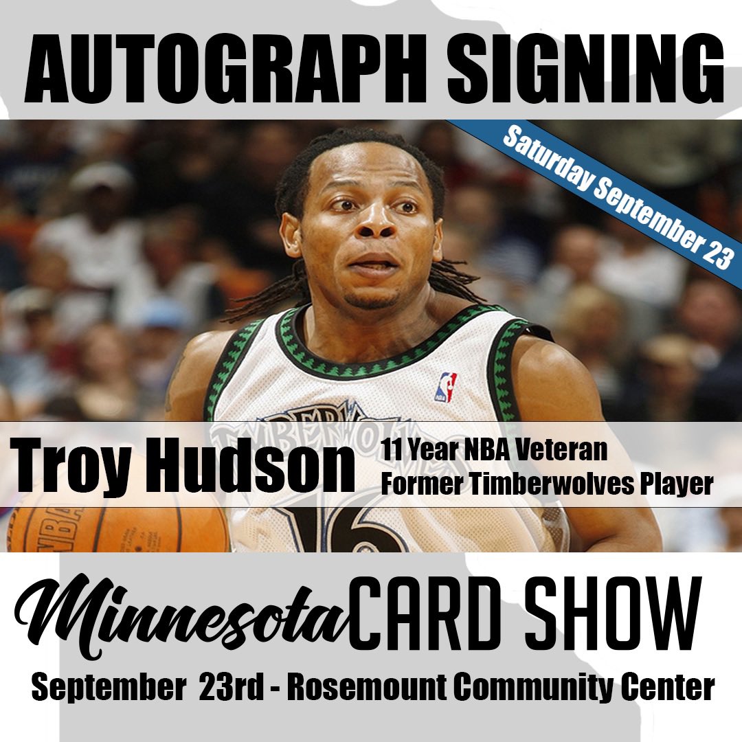 iJustify's tweet image. #Minnesota Come show @troy_hudson some love at the @MN_Card_Show this Saturday from 11-2pm. #NBA #Timberwolves #Undrafted