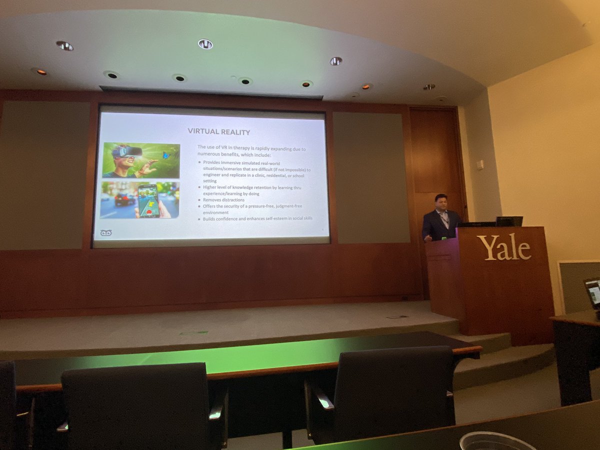 Kimberly Hieftje (@khieftje) on Twitter photo VR applications can have profound effects on social and communication skills for kids with autism. Dr. Varun Choudhary is here from <a href="/FloreoVR/">Floreo</a> to talk about their amazing work.<a href="/XRPeds/">XRPeds at Yale</a> <a href="/YalePediatrics/">Yale Pediatrics</a> <a href="/AsherMarksMD/">Asher Marks</a> <a href="/YaleCSC/">Yale Child Study Center</a> <a href="/bobfine/">Bob Fine #IVRHA</a> VR applications can have profound effects on social and communication skills for kids with autism. Dr. Varun Choudhary is here from <a href="/FloreoVR/">Floreo</a> to talk about their amazing work.<a href="/XRPeds/">XRPeds at Yale</a> <a href="/YalePediatrics/">Yale Pediatrics</a> <a href="/AsherMarksMD/">Asher Marks</a> <a href="/YaleCSC/">Yale Child Study Center</a> <a href="/bobfine/">Bob Fine #IVRHA</a>