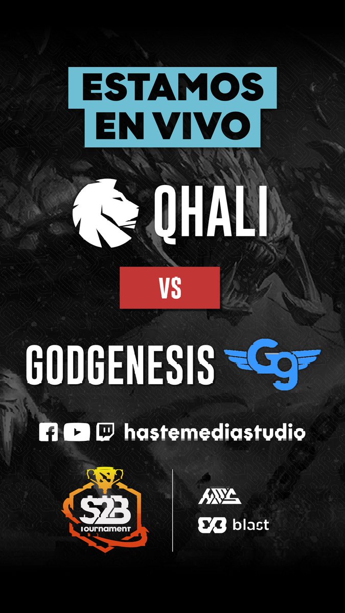 📢¡Estamos ON! 

<a href="/godgenesisbr/">GodGenesis</a>🇧🇷 vs Qhali🇵🇪 por el Grupo B.

twitch.tv/HasteMediaStud…