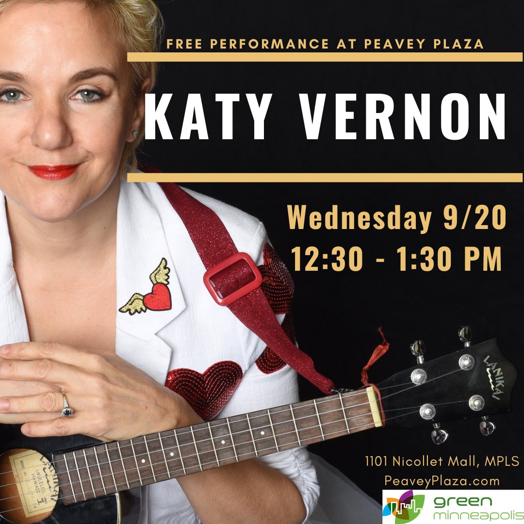 This Wednesday at Peavey Plaza, Green Minneapolis will be featuring MNSpin artist Katy Vernon from 12:30-1:30 PM!

#greenminneapolis 
#peaveyplaza 
#mnspin