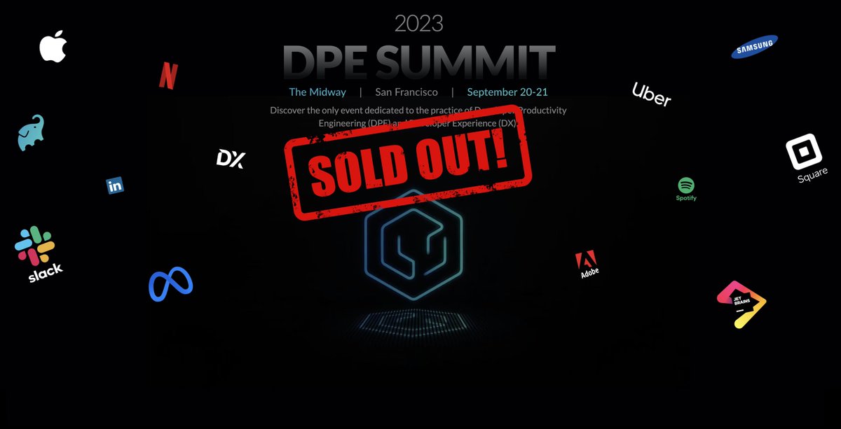 I'm super excited about <a href="/dpesummit/">DPE Summit</a>  this year! it is officially sold out! Looking forward to meet folks and chat about Dev Productivity and Experience! <a href="/AubreyChipman/">Aubrey Chipman</a>  and I will be talking about How Improving the Testing Experience Goes Beyond Quality. Don't miss it!
