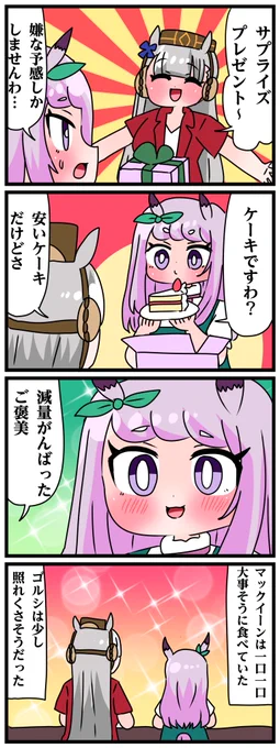 ゴルシとマックイーンその1119
「たまにはただ素直なだけの日があってもいい」 