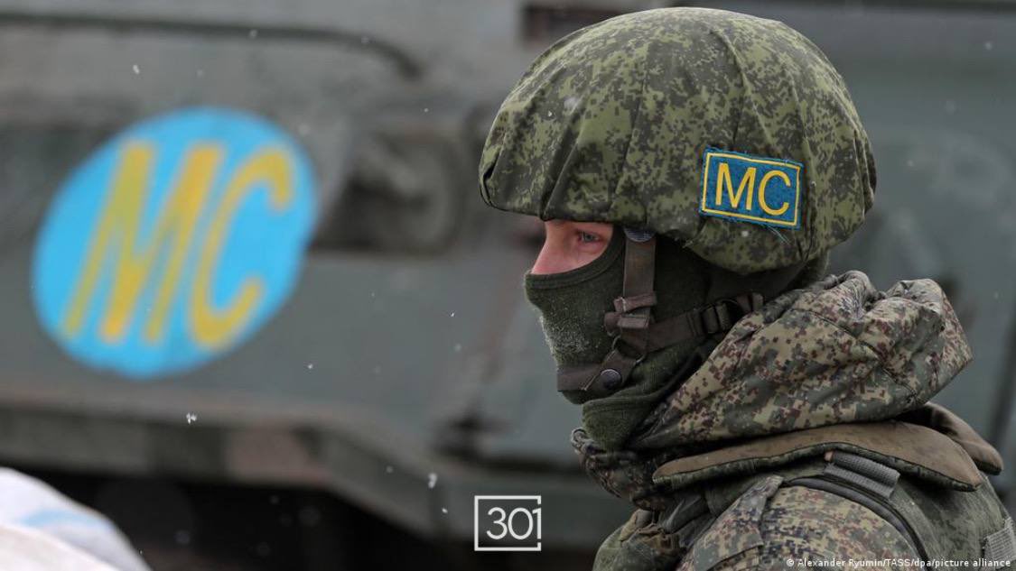301arm's tweet photo. BREAKING: According to multiple sources, Russian peacekeepers were injured by Azerbaijan's Armed Forces while evacuating civilians from the area of Karmir Shuga. https://t.co/7m1mfaWBu7