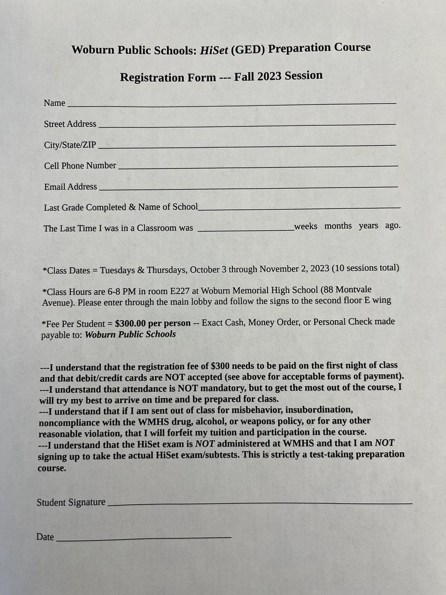 WPS HiSet (GED) Prep Course tweet media