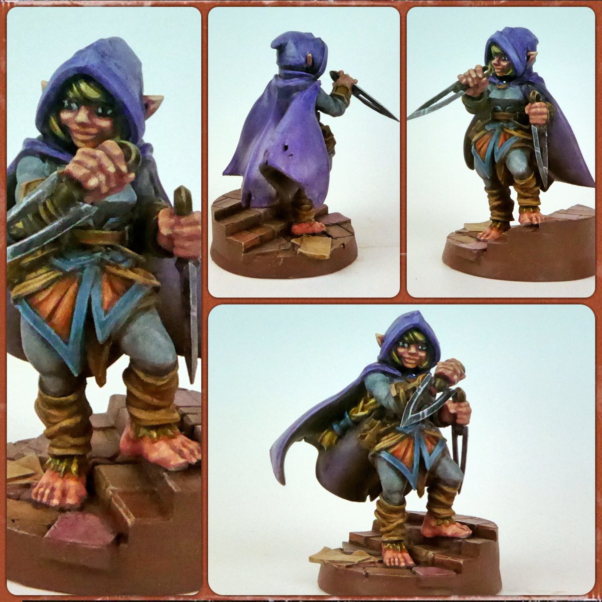 GolnikThJ's tweet photo. Halfling Rogue. Miniature 3D-printed, modelled by Bite the Bullet (https://t.co/8bFgkBw7Ej). #miniaturepainting #3dprinting #tabletop #rogue #hhalfling #dungeonsanddragons https://t.co/6v2Mnj1U0d