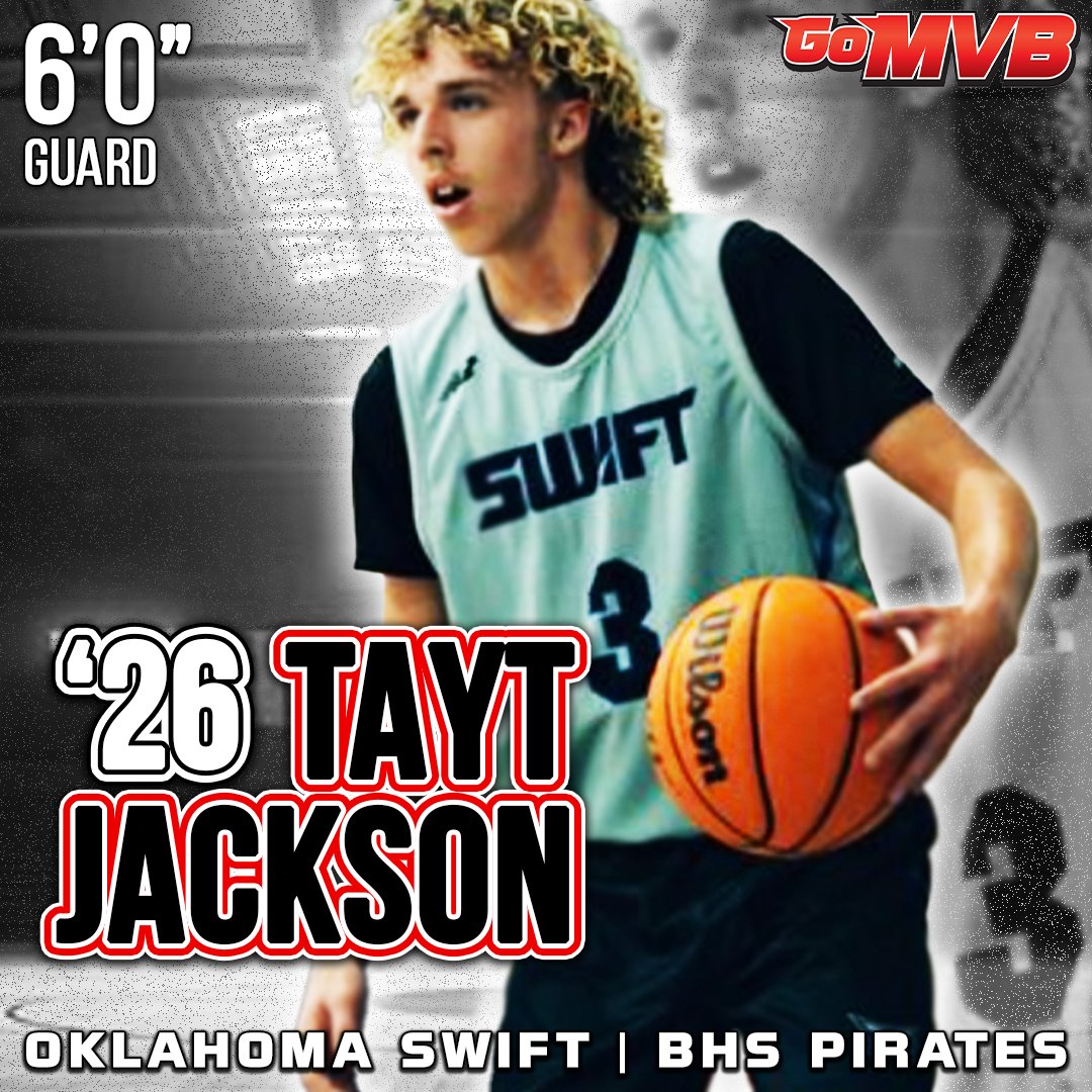 GoMVB Get Seen. Get Serious. Get to the Next Level (@gomvb) on Twitter photo 🚨Player Spotlight🚨
TAYT JACKSON
'26 GUARD
BHS Pirates
Oklahoma Swift
Follow: <a href="/tayt03j21/">Tayt Jackson</a>
#gomvb #hsbasketball #studentathlete #collegerecruit #collegerecruiting #athlete 🚨Player Spotlight🚨
TAYT JACKSON
'26 GUARD
BHS Pirates
Oklahoma Swift
Follow: <a href="/tayt03j21/">Tayt Jackson</a>
#gomvb #hsbasketball #studentathlete #collegerecruit #collegerecruiting #athlete