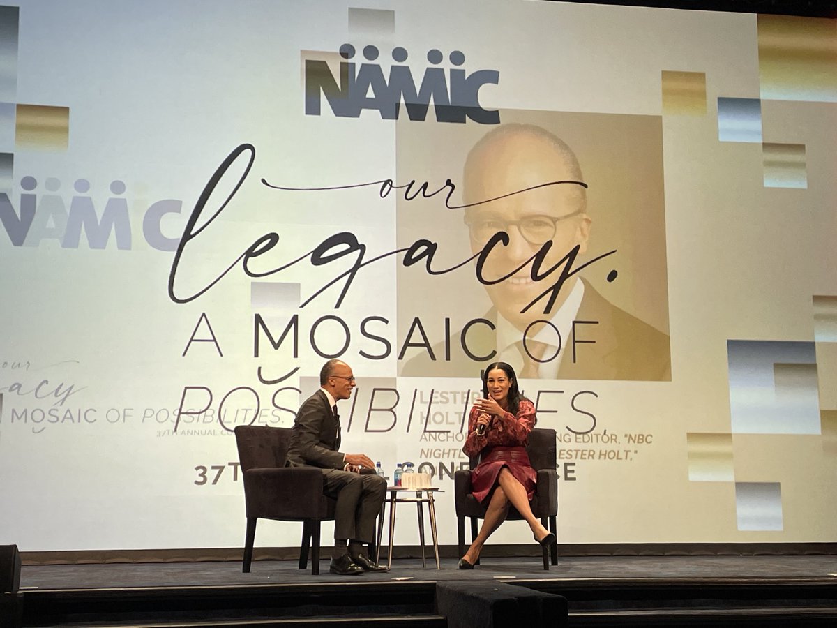 ASW1964's tweet image. Day One ⁦@NAMICNational⁩ #37NAMICConference!! ⁦@LesterHoltNBC⁩ sharing some great nuggets of wisdom.