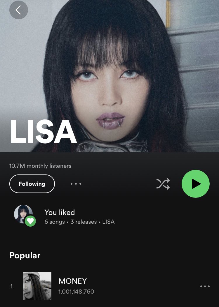 LISANATIONS_'s tweet photo. Congratulations LISA and welcome to @Spotify’s #BillionsClub! ✨👏🏻

LALISA 1ST KPOP SOLOIST
LISA 1ST KPOP FEMALE ACT
#MoneySpotifyBillionClub https://t.co/Tfpz62ytQX