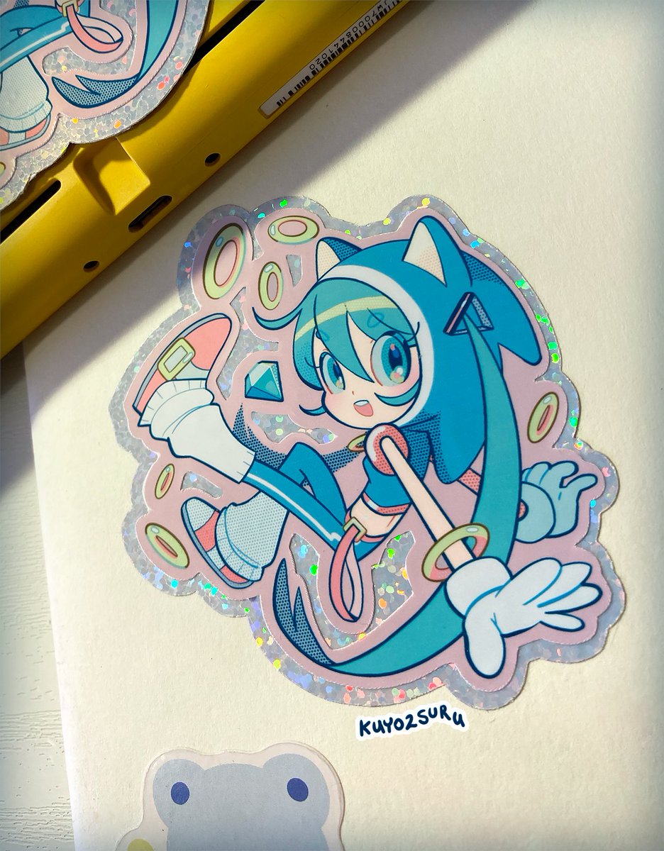 Soniku sticker!!! I think it turned out really cute 🥺 #HatsuneMiku