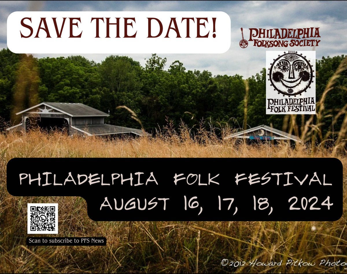 folksongsociety (@folksongsociety) on Twitter photo MARK THE DATE for the 2024 <a href="/FolkPhilly/">Philadelphia Folk Festival</a> Philadelphia Folk Festival! Aug 16, 17, 18 2024!
Scan the QR code to subscribe to our newsletter and be the first to hear all about the 61st PFF! MARK THE DATE for the 2024 <a href="/FolkPhilly/">Philadelphia Folk Festival</a> Philadelphia Folk Festival! Aug 16, 17, 18 2024!
Scan the QR code to subscribe to our newsletter and be the first to hear all about the 61st PFF!