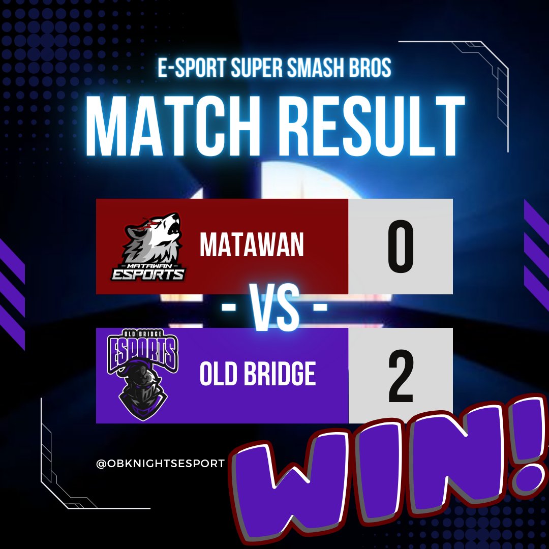 WIN!!!!!!! OBHS' first Esport competition results in a win for the Knights over Matawan 2-0 in Super Smash Bros. Player of the Game: Jonathan Eng Way to go Knights! @obhs_announce @FazioSally @OBassistantsup