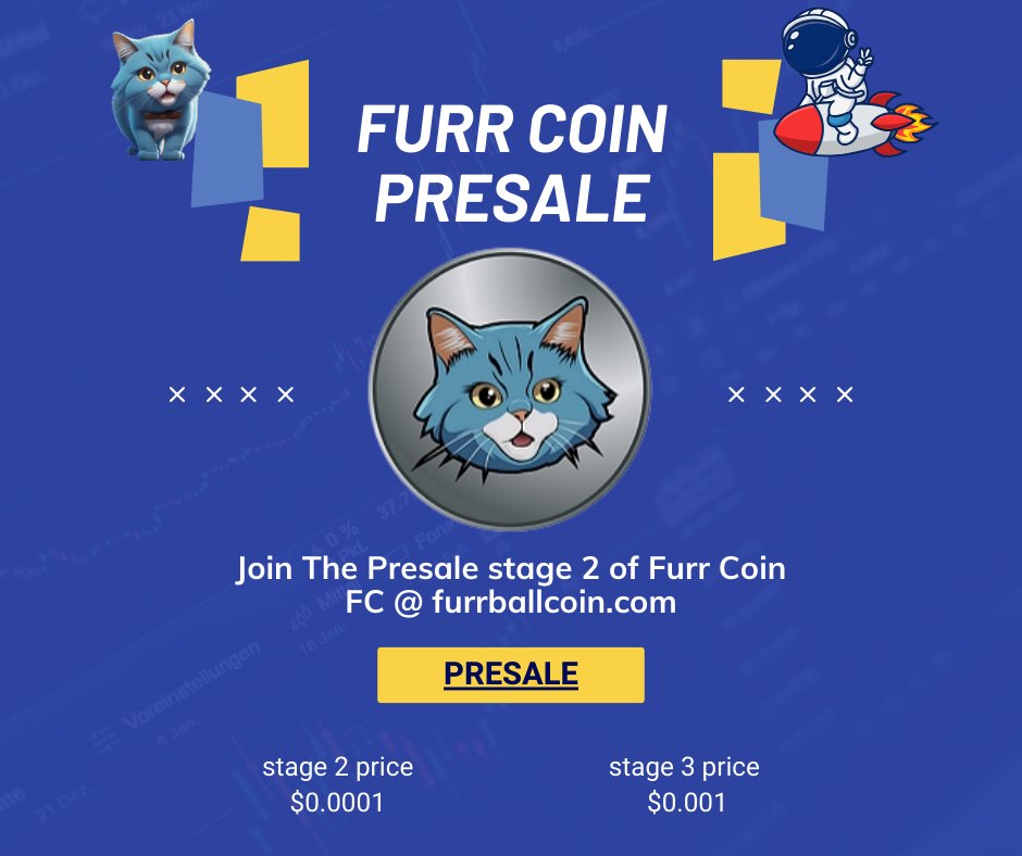 Presale Stage 2 of 4. Introducing the 🐱‍👤Furrball Coin! Join the financial revolution where your investments can be fluffier than ever! And remember, investing in meme coins is like adopting a kitten, cute and exciting ! #FurrballCoin #CryptoKitties 😻🚀