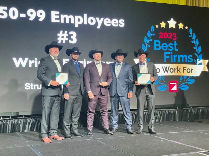 WrightEngineers's tweet photo. Wright Engineers took on Dallas on Thursday at the annual @ZweigGroup Gala. Our cowboys rounded up another Best Engineering Firm to Work For award and a Hot Firm Award for ranking as one of the nation’s 100 fastest growing AE firms. These buckaroos sure dressed for Texas! https://t.co/5h2psqkyDC