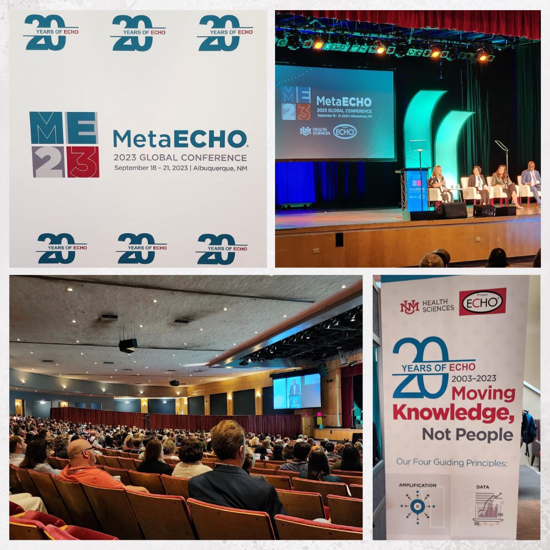 BeWellTexas's tweet photo. #MetaECHO2023 is here & we are SO excited to be a part of this amazing @projectecho community!
We use #ProjectECHO #telementoring to #MoveKnowledgeNotPeople & improve access to high-quality care for substance use & mental health.
Join us at https://t.co/y5ceAzHBuY. https://t.co/mIVqD7ZVtp