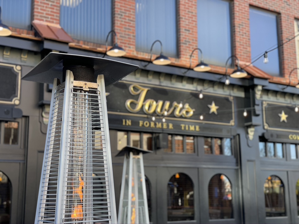 When the sun sets, the patio heats up. 🔥✨